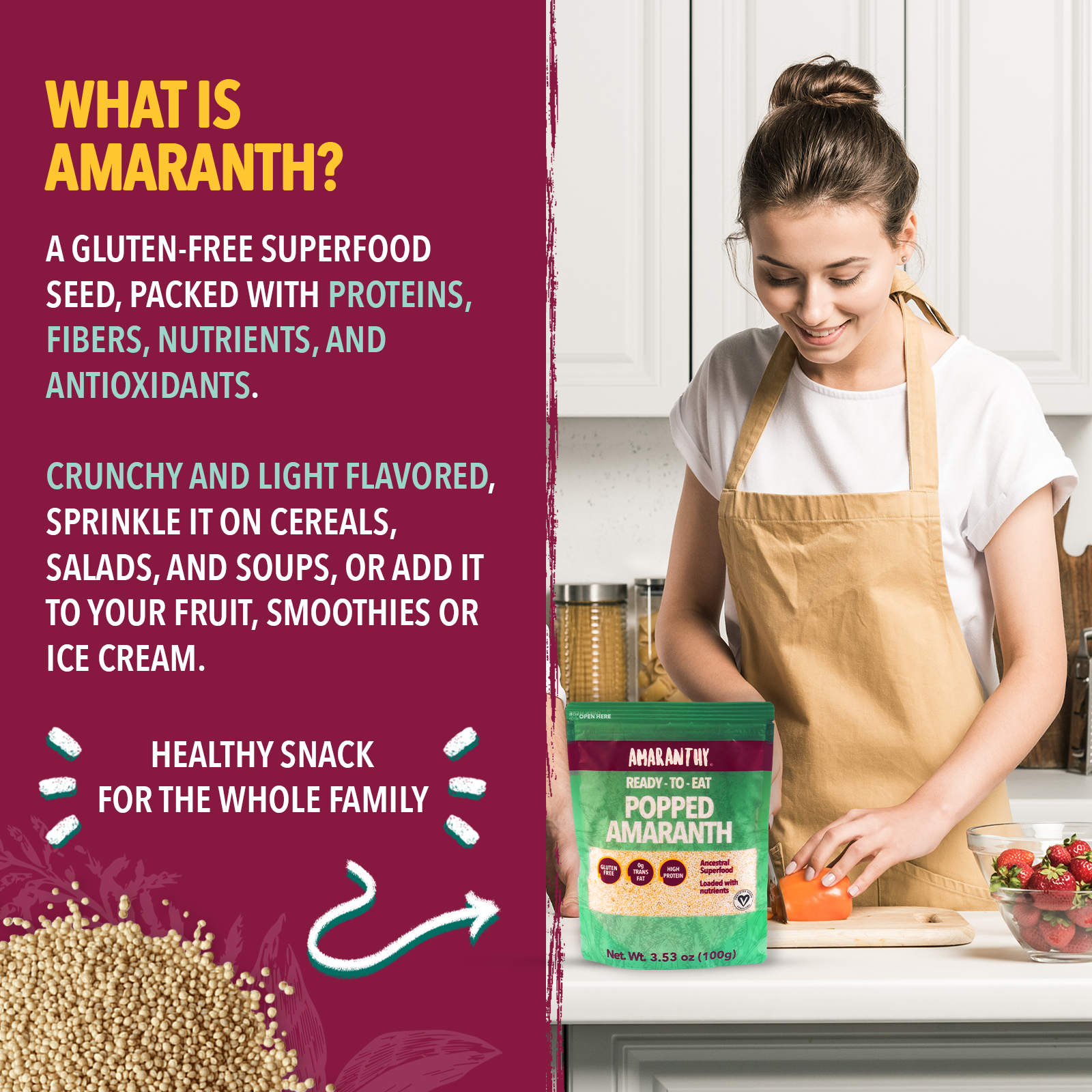 Popped Amaranth - 5 pack